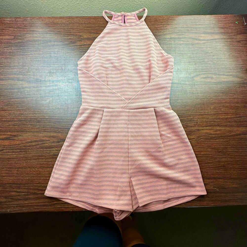 New Pink Owl Romper Size Medium